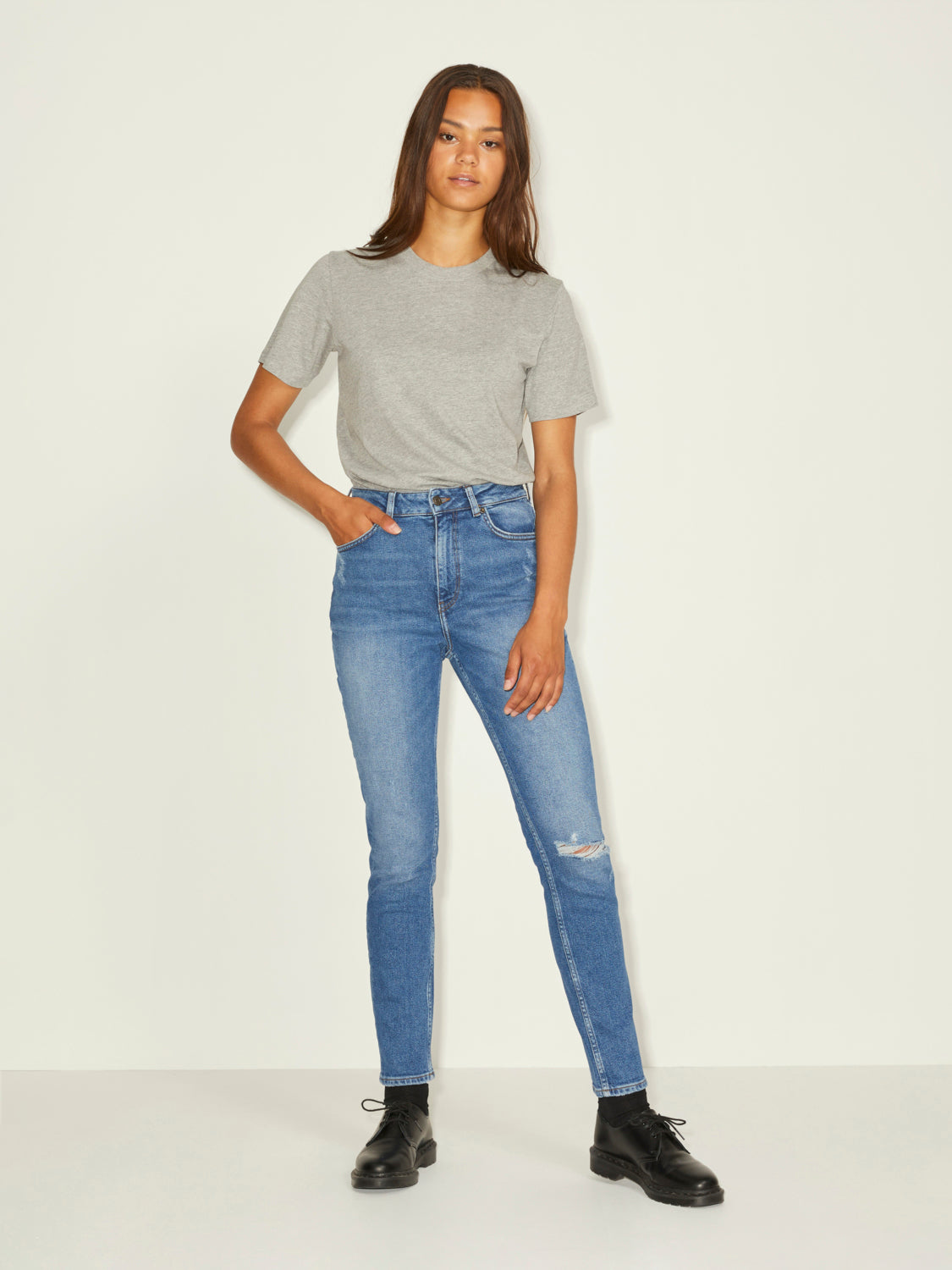 JXANNA T-Shirt - Light Grey Melange